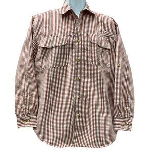 Tallwoods Element Wear Men's Red Plaid Fishing Shirt Size L SKU 1280